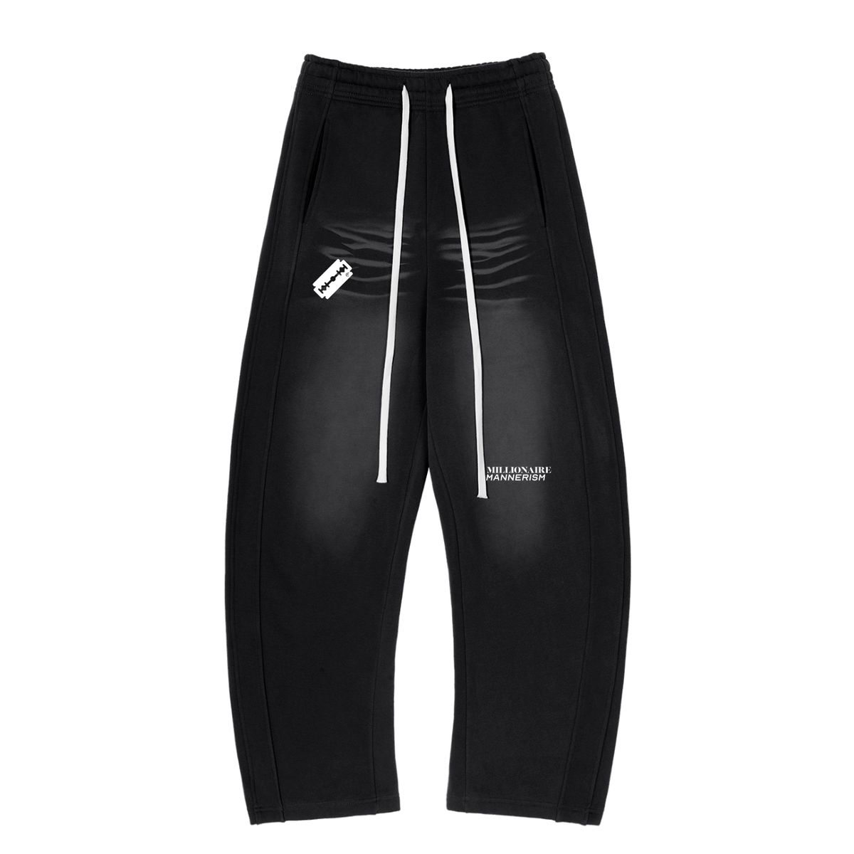 Fleece,Sweatpants,mens,black,sunfaded
